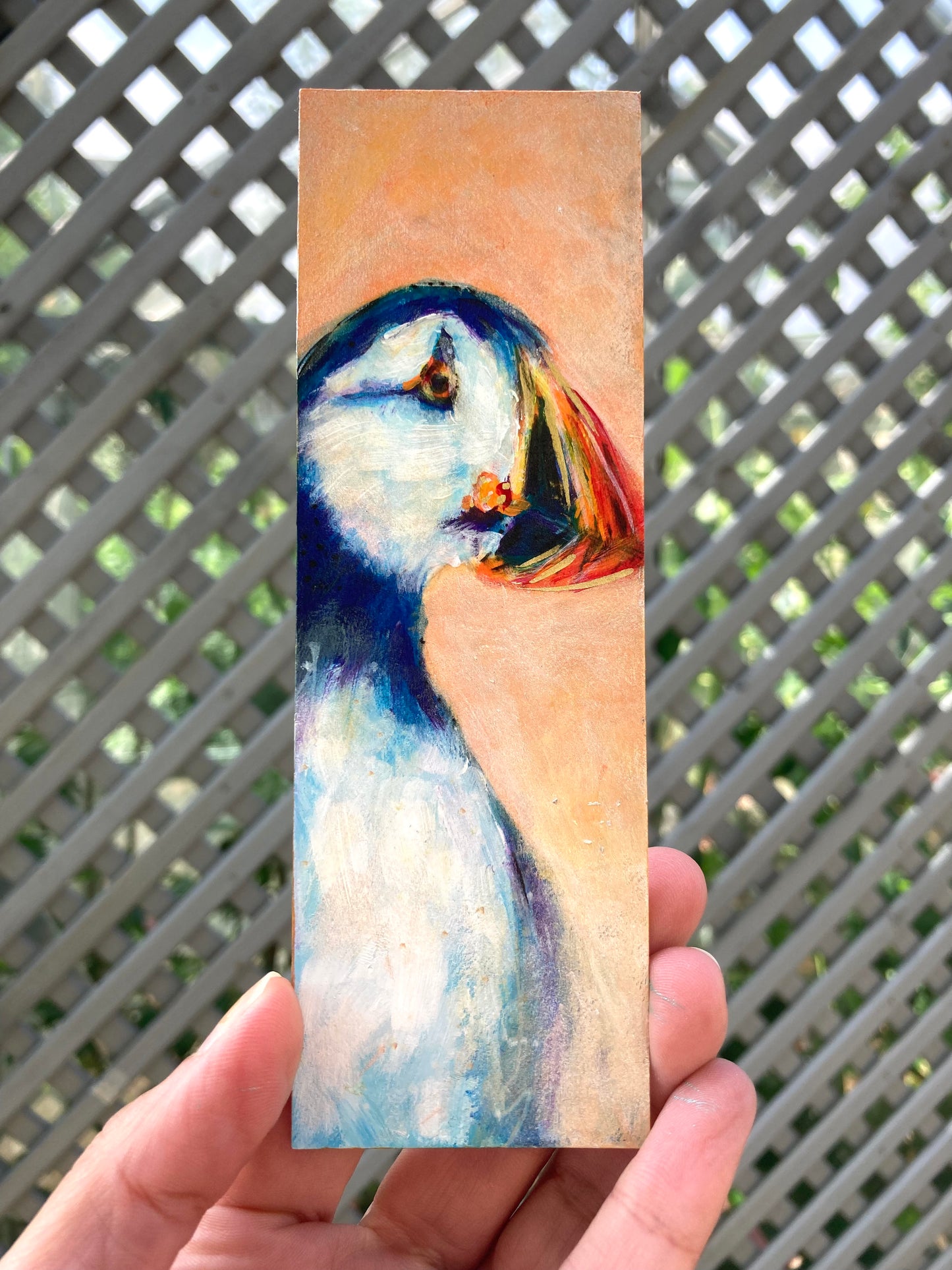 PUFFIN Bookmark- Handmade