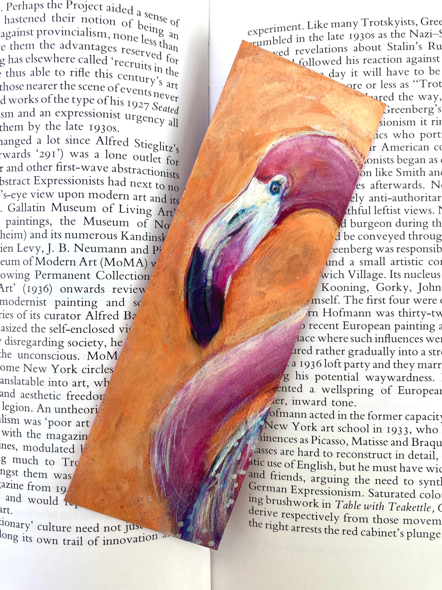 FLAMINGO Bookmark- Handmade