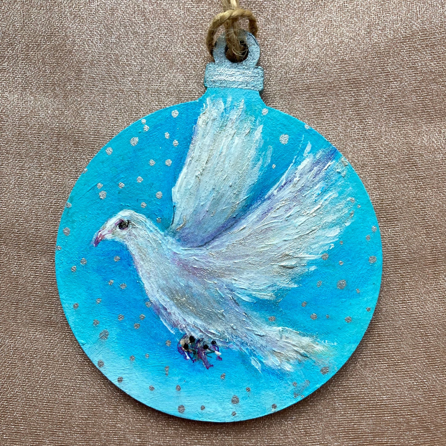 Hand painted Hanging Ornament (Dove)