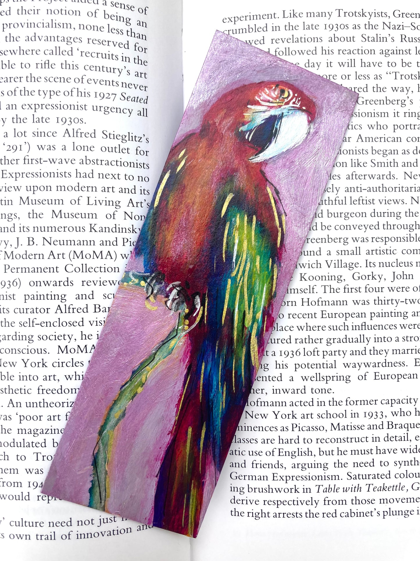 Parrot Bookmark- Handmade