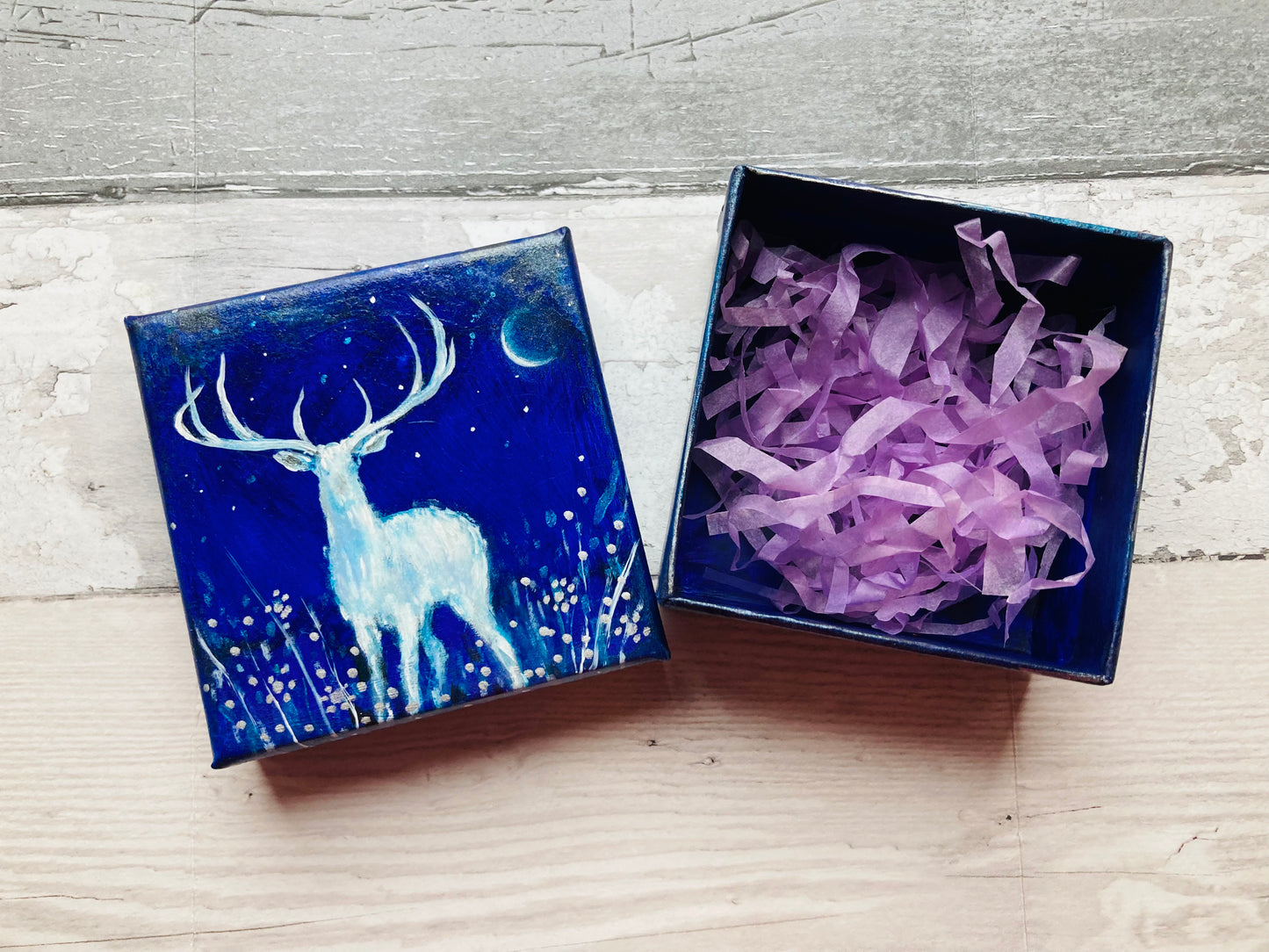 White stag trinket box