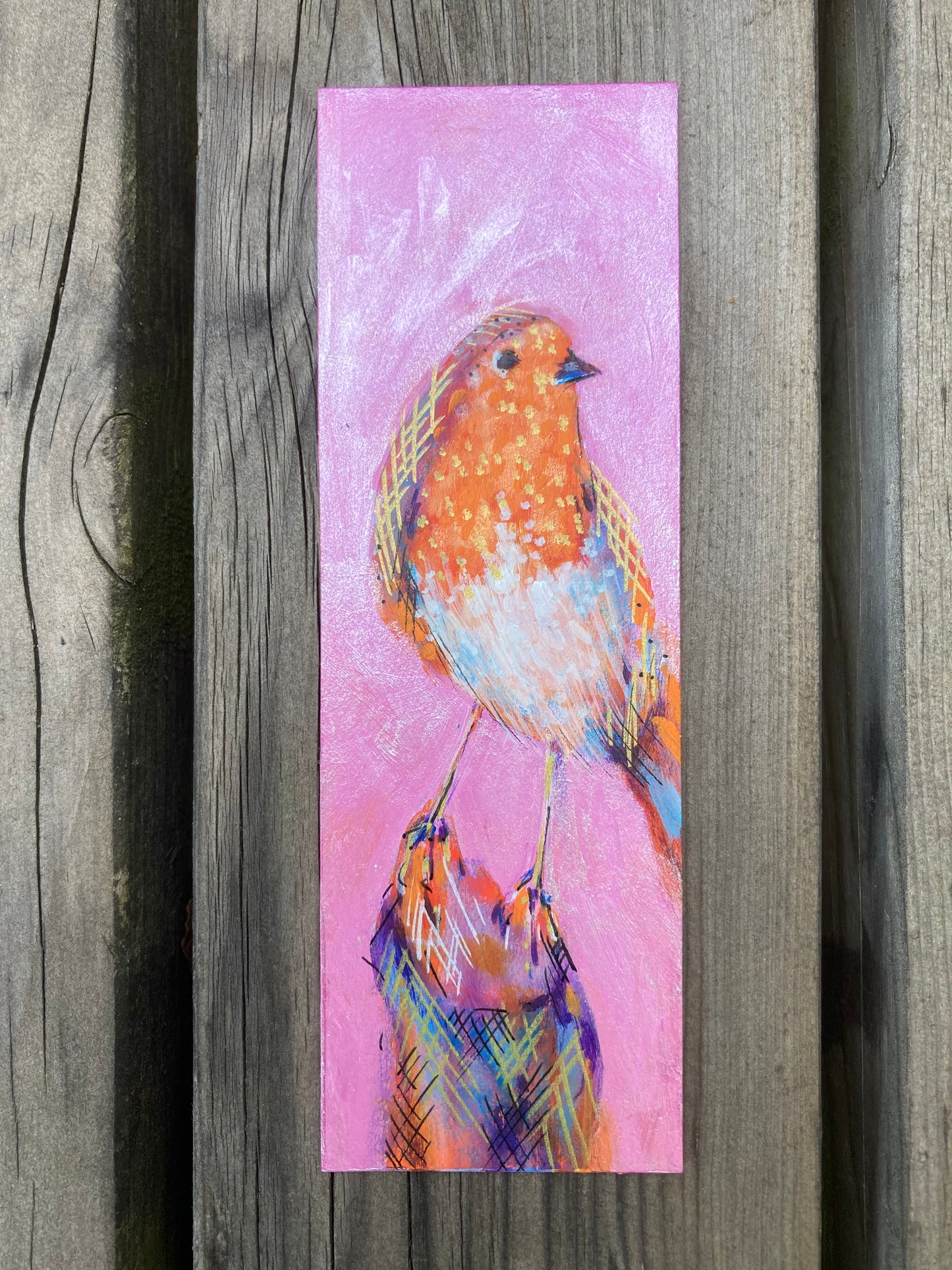 Robin Bookmark- Handmade